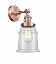 Innovations Lighting 203SW-AC-G182-LED - Canton - 1 Light - 7 inch - Antique Copper - Sconce