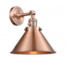 Innovations Lighting 203SW-AC-M10-AC-LED - Briarcliff - 1 Light - 10 inch - Antique Copper - Sconce