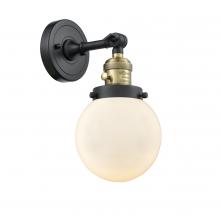 Innovation Lighting 203SW-BAB-G201-6-LED - Beacon - 1 Light - 6 inch - Black Antique Brass - Adjustable Sconce