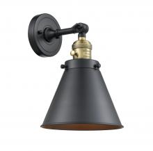 Innovation Lighting 203SW-BAB-M13-BK-LED - Appalachian - 1 Light - 8 inch - Black Antique Brass - Adjustable Sconce