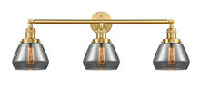 Innovation Lighting 205-SG-G173-LED - Fulton - 3 Light - 30 inch - Satin Gold - Bath Vanity Light
