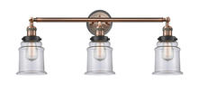 Innovation Lighting 205BP-ACBK-G182 - Canton - 3 Light - 30 inch - Antique Copper - Bath Vanity Light