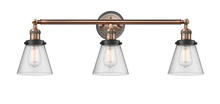 Innovation Lighting 205BP-ACBK-G64 - Cone - 3 Light - 30 inch - Antique Copper - Bath Vanity Light