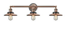 Innovation Lighting 205BP-ACBK-M3-AC - Railroad - 3 Light - 32 inch - Antique Copper - Bath Vanity Light