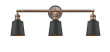 Innovation Lighting 205BP-ACBK-M9-BK - Addison - 3 Light - 32 inch - Antique Copper - Bath Vanity Light
