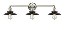 Innovation Lighting 205BP-SNBK-M6-BK - Railroad - 3 Light - 32 inch - Brushed Satin Nickel - Bath Vanity Light