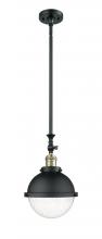 Innovation Lighting 206-BAB-HFS-84-BK - Hampden - 1 Light - 9 inch - Black Antique Brass - Stem Hung - Adjustable Mini Pendant