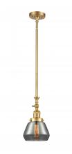 Innovation Lighting 206-SG-G173-LED - Fulton - 1 Light - 7 inch - Satin Gold - Stem Hung - Adjustable Mini Pendant