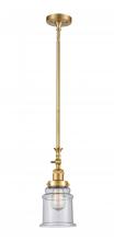 Innovation Lighting 206-SG-G184-LED - Canton - 1 Light - 6 inch - Satin Gold - Stem Hung - Adjustable Mini Pendant
