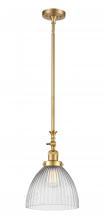 Innovation Lighting 206-SG-G222-LED - Seneca Falls - 1 Light - 10 inch - Satin Gold - Stem Hung - Adjustable Mini Pendant