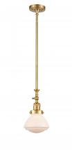 Innovation Lighting 206-SG-G321-LED - Olean - 1 Light - 7 inch - Satin Gold - Stem Hung - Adjustable Mini Pendant