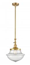 Innovations Lighting 206-SG-G544 - Oxford - 1 Light - 12 inch - Satin Gold - Stem Hung - Mini Pendant
