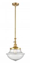 Innovation Lighting 206-SG-G544-LED - Oxford - 1 Light - 12 inch - Satin Gold - Stem Hung - Adjustable Mini Pendant