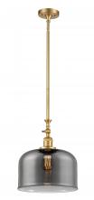 Innovation Lighting 206-SG-G73-L-LED - Bell - 1 Light - 12 inch - Satin Gold - Stem Hung - Adjustable Mini Pendant