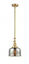 Innovation Lighting 206-SG-G78-LED - Bell - 1 Light - 8 inch - Satin Gold - Stem Hung - Adjustable Mini Pendant