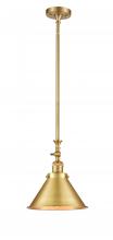 Innovation Lighting 206-SG-M10-SG-LED - Briarcliff - 1 Light - 10 inch - Satin Gold - Stem Hung - Adjustable Mini Pendant