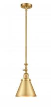 Innovation Lighting 206-SG-M13-SG-LED - Appalachian - 1 Light - 8 inch - Satin Gold - Stem Hung - Adjustable Mini Pendant