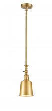 Innovation Lighting 206-SG-M9-SG-LED - Addison - 1 Light - 5 inch - Satin Gold - Stem Hung - Adjustable Mini Pendant