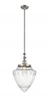 Innovation Lighting 206-SN-G664-12-LED - Bullet - 1 Light - 12 inch - Brushed Satin Nickel - Stem Hung - Adjustable Mini Pendant