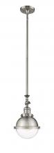 Innovation Lighting 206-SN-HFS-62-SN-LED - Hampden - 1 Light - 7 inch - Brushed Satin Nickel - Stem Hung - Adjustable Mini Pendant