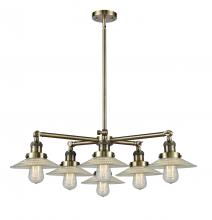 Innovation Lighting 207-6CR-AB-G2 - Halophane 6 Light Chandelier