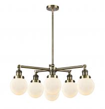 Innovation Lighting 207-6CR-AB-G201-6 - Beacon Chandelier