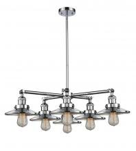 Innovation Lighting 207-6CR-PC-M7 - Railroad 6 Light Chandelier