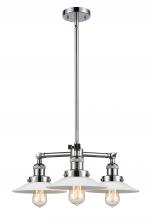 Innovation Lighting 207-PC-G1-LED - Halophane - 3 Light - 22 inch - Polished Chrome - Stem Hung - Chandelier