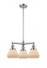 Innovation Lighting 207-PC-G171-LED - Fulton - 3 Light - 22 inch - Polished Chrome - Stem Hung - Chandelier