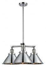 Innovation Lighting 207-PC-M10-LED - Briarcliff - 3 Light - 24 inch - Polished Chrome - Stem Hung - Chandelier
