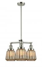 Innovation Lighting 207-PN-G146-LED - Chatham - 3 Light - 24 inch - Polished Nickel - Stem Hung - Chandelier