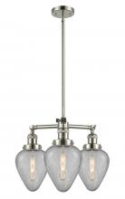Innovation Lighting 207-PN-G165-LED - Geneseo - 3 Light - 26 inch - Polished Nickel - Stem Hung - Chandelier