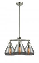 Innovation Lighting 207-PN-G173-LED - Fulton - 3 Light - 22 inch - Polished Nickel - Stem Hung - Chandelier