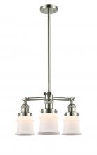 Innovation Lighting 207-PN-G181S - Canton - 3 Light - 18 inch - Polished Nickel - Stem Hung - Chandelier