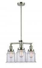 Innovation Lighting 207-PN-G182-LED - Canton - 3 Light - 18 inch - Polished Nickel - Stem Hung - Chandelier