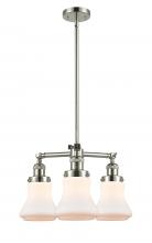Innovation Lighting 207-PN-G191 - Bellmont - 3 Light - 18 inch - Polished Nickel - Stem Hung - Chandelier