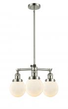 Innovation Lighting 207-PN-G201-6-LED - Beacon - 3 Light - 19 inch - Polished Nickel - Stem Hung - Chandelier