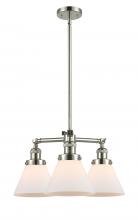 Innovation Lighting 207-PN-G41-LED - Cone - 3 Light - 22 inch - Polished Nickel - Stem Hung - Chandelier