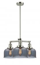 Innovation Lighting 207-PN-G73-LED - Bell - 3 Light - 22 inch - Polished Nickel - Stem Hung - Chandelier