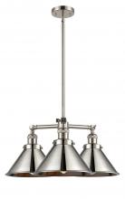 Innovation Lighting 207-PN-M10 - Briarcliff - 3 Light - 24 inch - Polished Nickel - Stem Hung - Chandelier