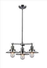 Innovation Lighting 207-PN-M1 - Railroad Shade 3 Light Chandelier