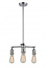 Innovation Lighting 207-PC - Bare Bulb - 3 Light - 15 inch - Polished Chrome - Stem Hung - Chandelier