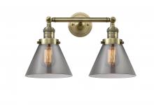 Innovation Lighting 208-AB-G43-LED - Cone - 2 Light - 18 inch - Antique Brass - Adjustable Bath Vanity Light