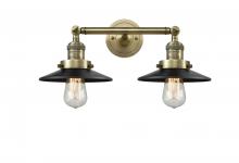 Innovation Lighting 208-AB-M6-LED - Railroad - 2 Light - 18 inch - Antique Brass - Adjustable Bath Vanity Light