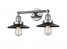 Innovation Lighting 208-PC-M6BK - Railroad - 2 Light - 18 inch - Polished Chrome - Adjustable Bath Vanity Light