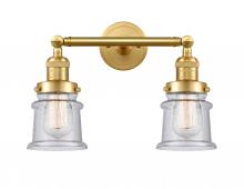 Innovation Lighting 208-SG-G184S-LED - Canton - 2 Light - 17 inch - Satin Gold - Adjustable Bath Vanity Light