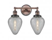Innovation Lighting 208BP-ACBK-G165 - Geneseo - 2 Light - 17 inch - Antique Copper - Adjustable Bath Vanity Light