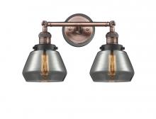 Innovation Lighting 208BP-ACBK-G173 - Fulton - 2 Light - 17 inch - Antique Copper - Adjustable Bath Vanity Light