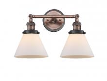 Innovation Lighting 208BP-ACBK-G41 - Cone - 2 Light - 18 inch - Antique Copper - Adjustable Bath Vanity Light