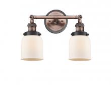 Innovation Lighting 208BP-ACBK-G51 - Bell - 2 Light - 16 inch - Antique Copper - Adjustable Bath Vanity Light